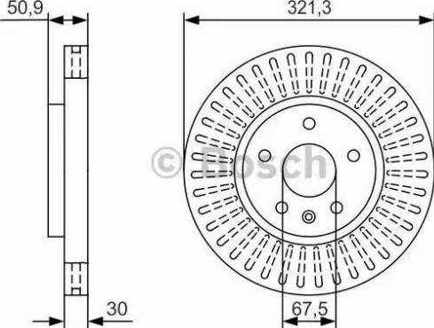 BOSCH 0 986 479 U11 - Спирачен диск vvparts.bg