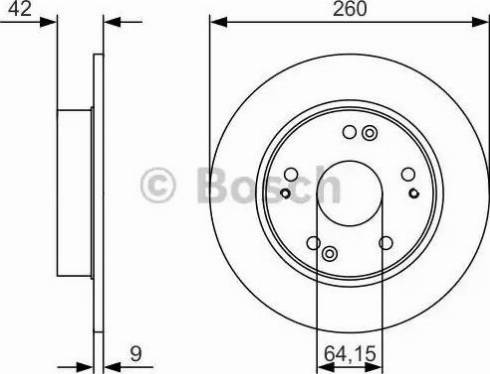 BOSCH 0 986 479 U85 - Спирачен диск vvparts.bg