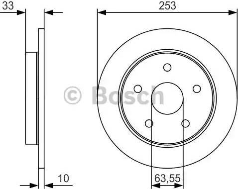 BOSCH 0 986 479 U81 - Спирачен диск vvparts.bg