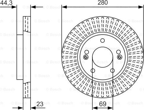 BOSCH 0 986 479 U82 - Спирачен диск vvparts.bg