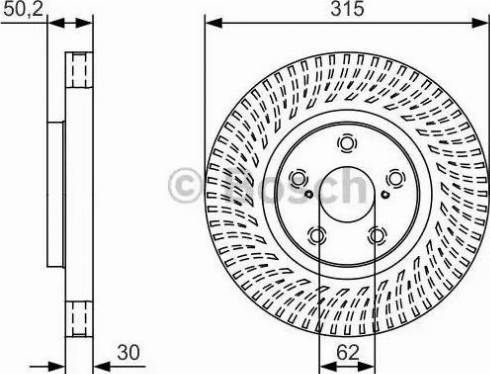 BOSCH 0 986 479 U31 - Спирачен диск vvparts.bg