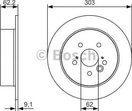 BOSCH 0 986 479 U28 - Спирачен диск vvparts.bg