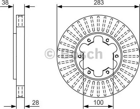 BOSCH 0 986 479 U27 - Спирачен диск vvparts.bg