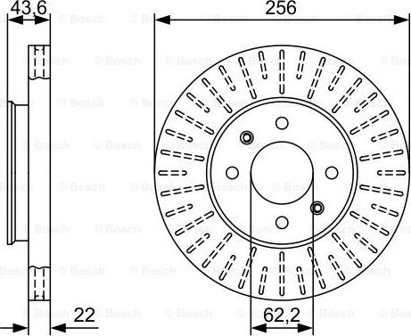 BOSCH 0 986 479 V96 - Спирачен диск vvparts.bg