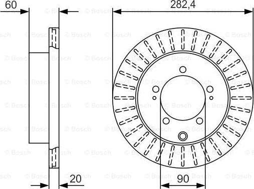 BOSCH 0 986 479 V40 - Спирачен диск vvparts.bg