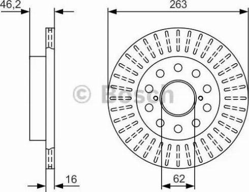 BOSCH 0 986 479 V42 - Спирачен диск vvparts.bg