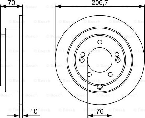 BOSCH 0 986 479 V53 - Спирачен диск vvparts.bg