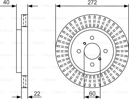 BOSCH 0 986 479 V08 - Спирачен диск vvparts.bg