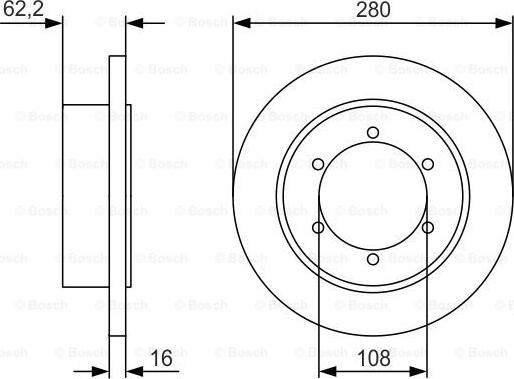 BOSCH 0 986 479 V14 - Спирачен диск vvparts.bg