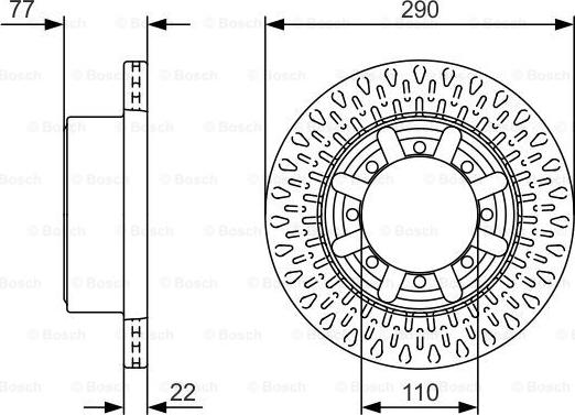 BOSCH 0 986 479 V18 - Спирачен диск vvparts.bg