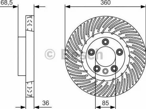 BOSCH 0 986 479 V13 - Спирачен диск vvparts.bg