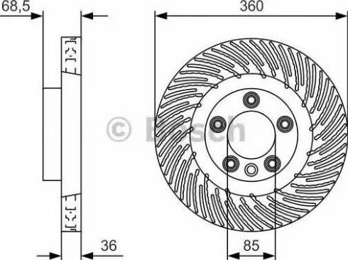 BOSCH 0 986 479 V12 - Спирачен диск vvparts.bg