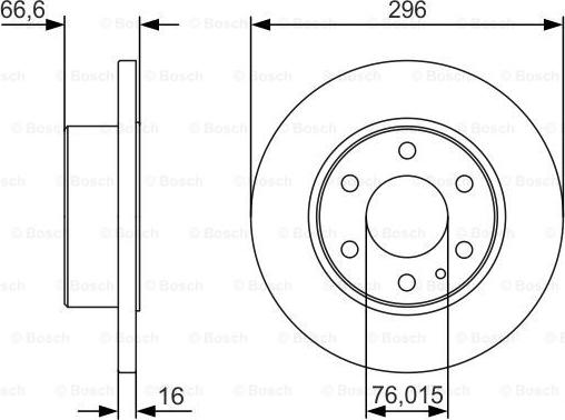 BOSCH 0 986 479 V17 - Спирачен диск vvparts.bg