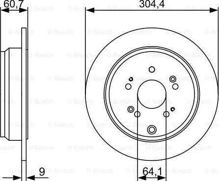 BOSCH 0 986 479 V84 - Спирачен диск vvparts.bg