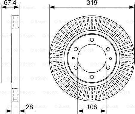 BOSCH 0 986 479 W47 - Спирачен диск vvparts.bg