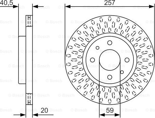 BOSCH 0 986 479 W68 - Спирачен диск vvparts.bg