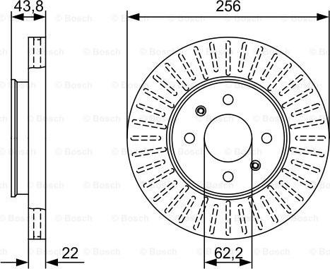 BOSCH 0 986 479 W21 - Спирачен диск vvparts.bg