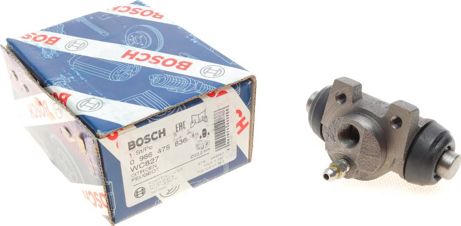 BOSCH 0 986 475 836 - Спирачно цилиндърче на колелото vvparts.bg