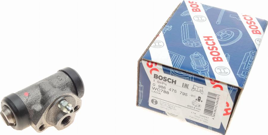 BOSCH 0 986 475 795 - Спирачно цилиндърче на колелото vvparts.bg