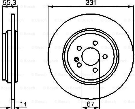 BOSCH 0 986 478 995 - Спирачен диск vvparts.bg