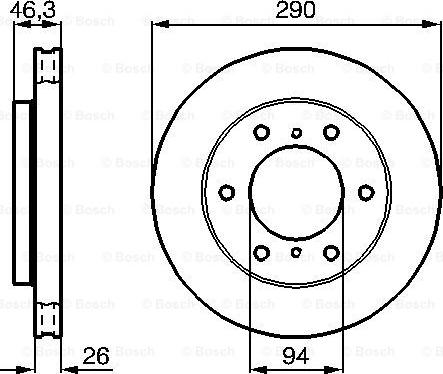 BOSCH 0 986 478 990 - Спирачен диск vvparts.bg