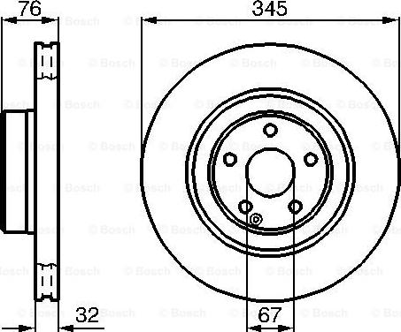 BOSCH 0 986 478 964 - Спирачен диск vvparts.bg