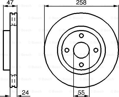 BOSCH 0 986 478 989 - Спирачен диск vvparts.bg