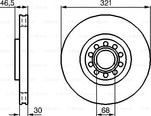 BOSCH 0 986 478 985 - Спирачен диск vvparts.bg