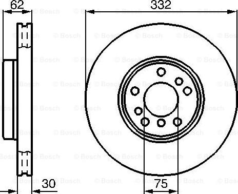 BOSCH 0 986 478 973 - Спирачен диск vvparts.bg