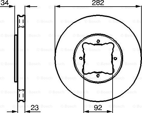 BOSCH 0 986 478 448 - Спирачен диск vvparts.bg