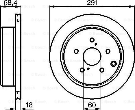 BOSCH 0 986 478 443 - Спирачен диск vvparts.bg