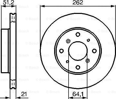 BOSCH 0 986 478 447 - Спирачен диск vvparts.bg