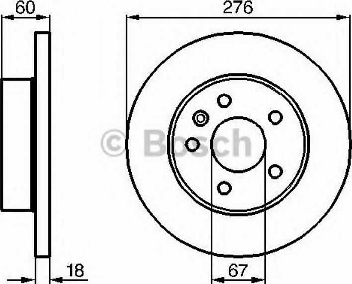 BOSCH 0 986 478 455 - Спирачен диск vvparts.bg