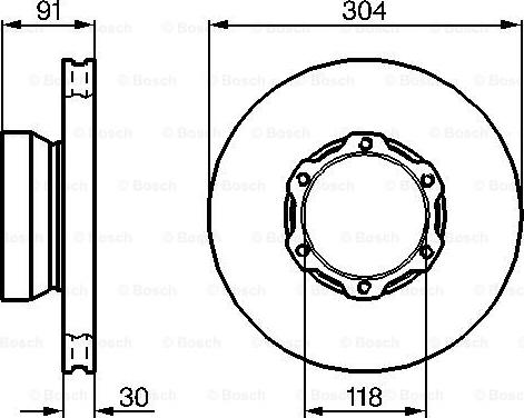 BOSCH 0 986 478 456 - Спирачен диск vvparts.bg