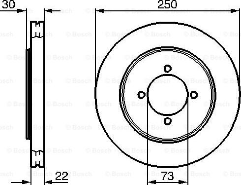 BOSCH 0 986 478 458 - Спирачен диск vvparts.bg