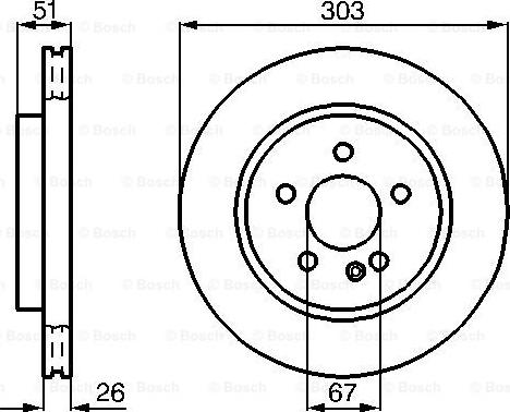 BOSCH 0 986 478 468 - Спирачен диск vvparts.bg