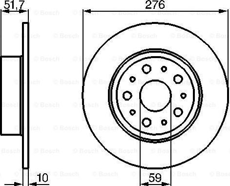 BOSCH 0 986 478 463 - Спирачен диск vvparts.bg