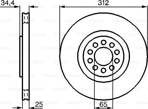 BOSCH 0 986 478 467 - Спирачен диск vvparts.bg