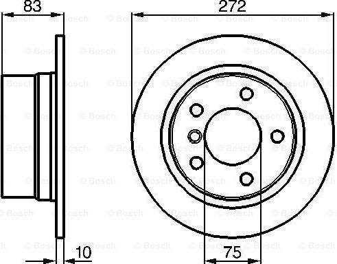 BOSCH 0 986 478 439 - Спирачен диск vvparts.bg