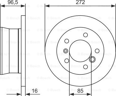 BOSCH 0 986 478 433 - Спирачен диск vvparts.bg