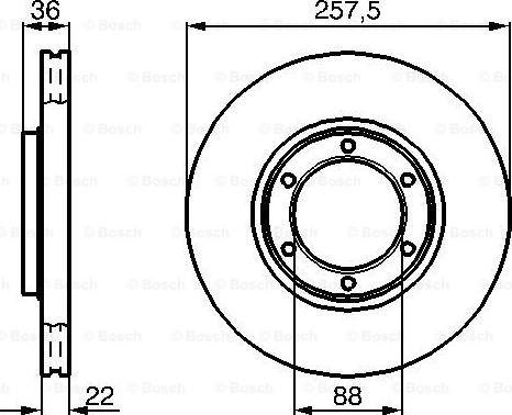 BOSCH 0 986 478 596 - Спирачен диск vvparts.bg