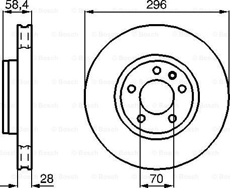 BOSCH 0 986 478 593 - Спирачен диск vvparts.bg