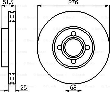 BOSCH 0 986 478 549 - Спирачен диск vvparts.bg