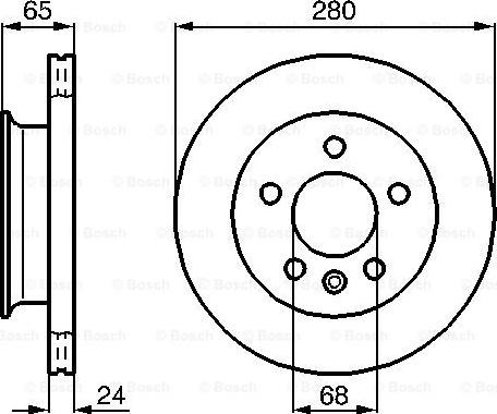 BOSCH 0 986 478 548 - Спирачен диск vvparts.bg