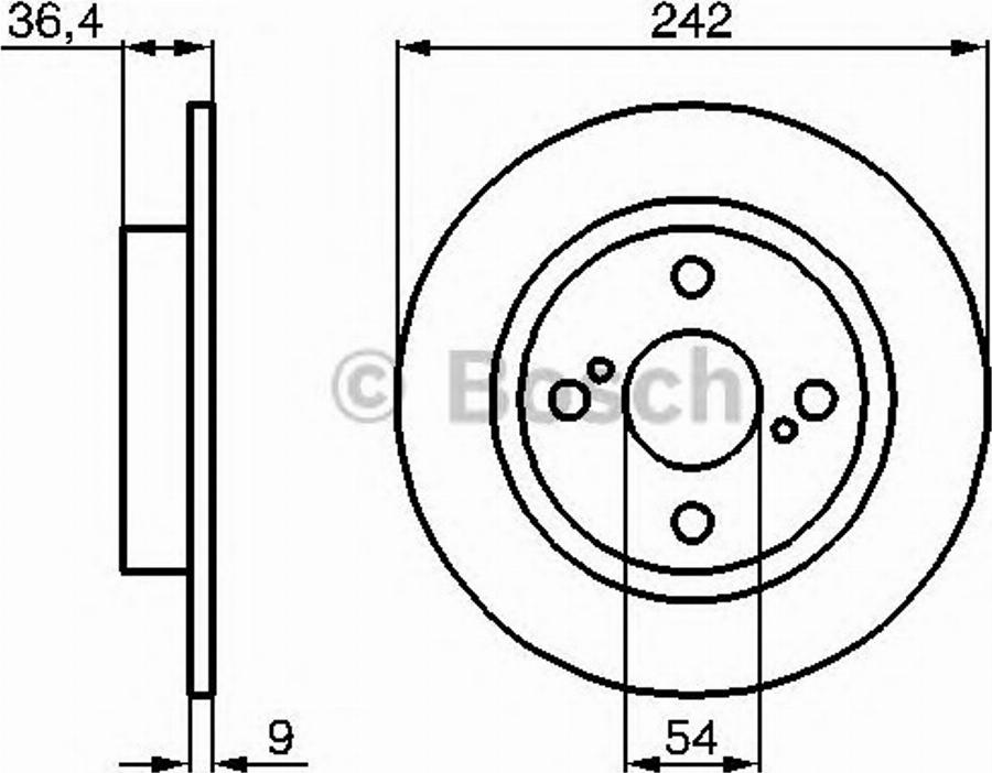 BOSCH 0 986 478 559 - Спирачен диск vvparts.bg