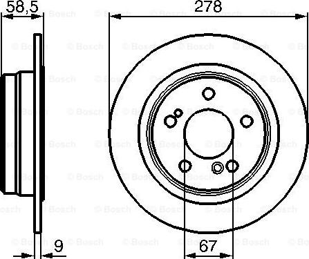 BOSCH 0 986 478 565 - Спирачен диск vvparts.bg