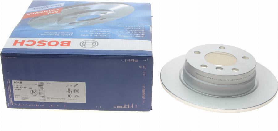 BOSCH 0 986 478 561 - Спирачен диск vvparts.bg