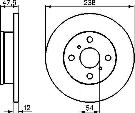 BOSCH 0986478506 - Спирачен диск vvparts.bg