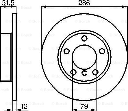 BOSCH 0 986 478 511 - Спирачен диск vvparts.bg