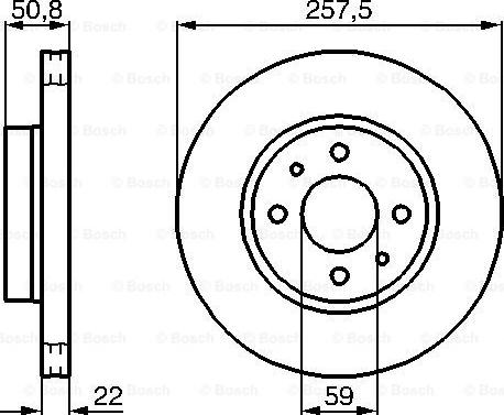 BOSCH 0 986 478 512 - Спирачен диск vvparts.bg